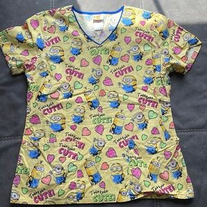 Minion scrub top